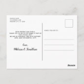 Carte Postale Elégant Rose Gold Pet Chien Mariage Merci (Dos)