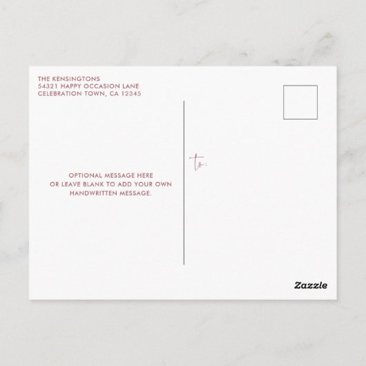 Carte Postale Elégant Rose Gold Sparkle Parties scintillant Driv (Dos)