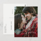 Carte Postale Elegant rose Gold Thank You (Devant / Derrière)