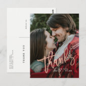 Carte Postale Elegant rose Gold Thank You (Devant / Derrière)