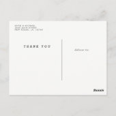 Carte Postale Elegant rose Gold Thank You (Dos)