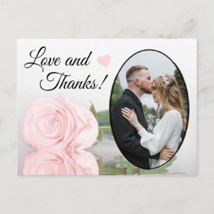 Carte Postale Élégant Rose rose rose rose rose Mariage Amour & M
