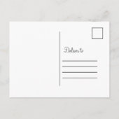 Carte Postale Élégant Rose végétal Mariage Merci (Dos)