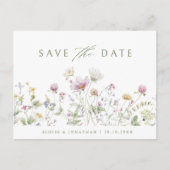 Carte Postale Élégant Sauvage Fleur de Douceur Bohème Enregistre (Devant)