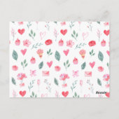 Carte Postale Élégant script Bonne photo de la Saint-Galentin (Dos)