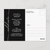 Carte Postale Élégant Script de Grad Photo Graduation (Dos)