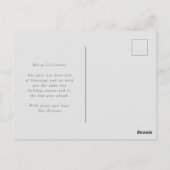 Carte Postale Élégant Script de Noël Bénédictions vacances (Dos)