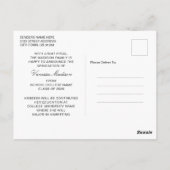 Carte Postale Élégant Script Fleurs blanches | Modern Photo Grad (Dos)