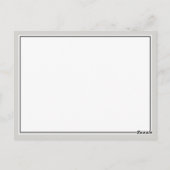 Carte Postale Élégant Script Flouris Détails Mariage (Dos)