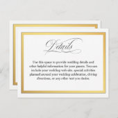 Carte Postale Élégant Script Flouris Détails Mariage (Devant / Derrière)
