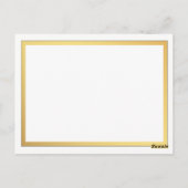 Carte Postale Élégant Script Flouris Détails Mariage (Dos)