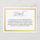 Carte Postale Élégant Script Flouris Détails Mariage (Devant)