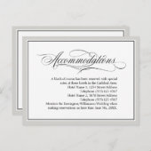 Carte Postale Élégant Script Flouris Mariage Hébergements (Devant / Derrière)