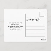 Carte Postale Élégant Script Modern Moving Faire-part Photo (Dos)