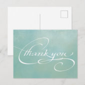 Carte Postale Élégant script moderne de remerciement de mariage (Devant / Derrière)