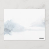 Carte Postale Élégant Script Noël Vacances Renard d'hiver (Dos)