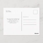 Carte Postale Élégant Script noir blanc Mariage Merci (Dos)