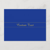 Carte Postale Élégant script or sur Arrière - plan bleu marine (Devant)