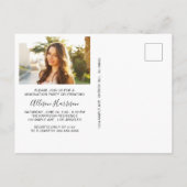Carte Postale Élégant script photo Graduation Party Invitation (Dos)