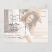 Carte Postale Elegant Script Photo Graduation Save the Date (Dos)