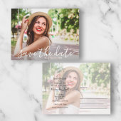 Carte Postale Elegant Script Photo Graduation Save the Date