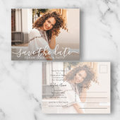 Carte Postale Elegant Script Photo Graduation Save the Date