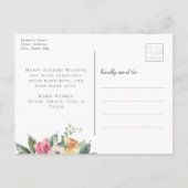 Carte Postale Élégant script photo Joyeux Pâques (Dos)