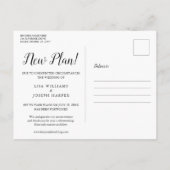 Carte Postale Élégant script reporté Enregistrer la date de redo (Dos)