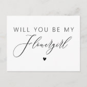 Carte Postale élégant script tu seras ma fleuriste (Devant)