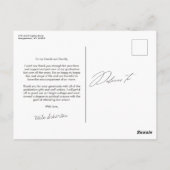 Carte Postale Élégant script un diplôme photo merci (Dos)