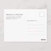 Carte Postale Élégant Script Wedding Enregistrer la date (Dos)