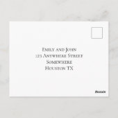 Carte Postale Elégant Simple Gold Géométrique Frame Wedding RSVP (Dos)