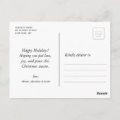 Carte Postale Elegant Simple Script Family Photo Christmas (Dos)