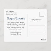 Carte Postale Élégant Snowflake Noël Salutation vacances (Dos)