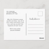 Carte Postale Élégant Snowflakes Noël Salutation vacances (Dos)