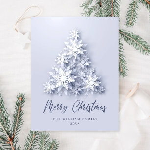 Carte Postale Élégant Snowflakes Noël Salutation vacances
