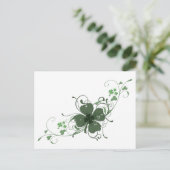 Carte Postale Elégant St. Patrick's Day Shamrock Design Art (Debout devant)