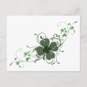 Carte Postale Elégant St. Patrick's Day Shamrock Design Art (Devant)