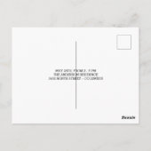 Carte Postale Élégant stylish Gold Grad Party Script (Dos)