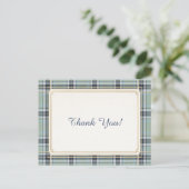 Carte Postale Elegant Tartan Frame Thank You  (Debout devant)