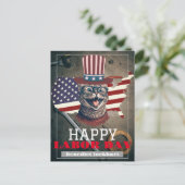 Carte Postale Elegant travailleur solidaire Fête du Travail avec (Debout devant)