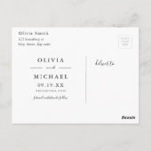 Carte Postale Elégant vert bois comté rustique enregistrer la da (Dos)