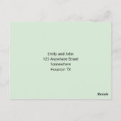 Carte Postale Elégant Vert Eucalyptus Script Mariage RSVP (Dos)