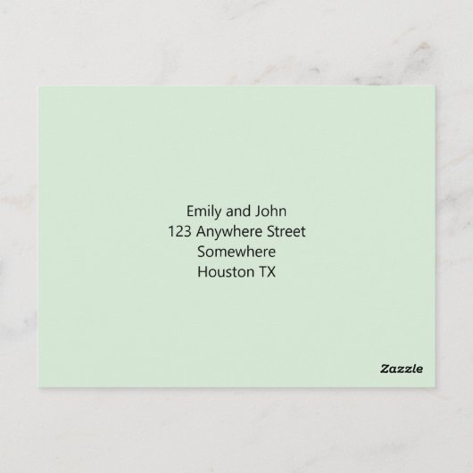 Carte Postale Elégant Vert Eucalyptus Script Mariage RSVP (Dos)