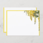 Carte Postale Elegant Yellow Flowers Botanical Postcard (Devant / Derrière)