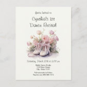 Carte Postale Élégante 1ère Danse de Ballet Considérant Invitati (Devant)