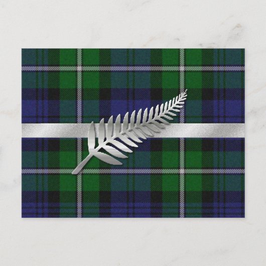 Carte postale élégante à carreaux pour annoncer la (Devant)