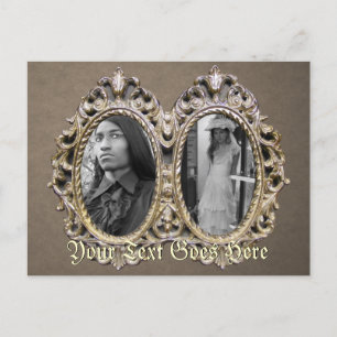 Carte postale élégante à double cadre