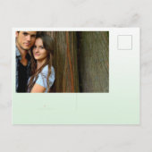 Carte postale élégante à motif floral menthe pour  (Dos)