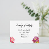 Carte postale élégante à motif floral pour changem (Debout devant)